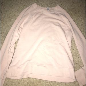 blush pink crew sweater h&m divided